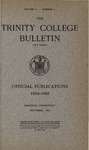 Trinity College Bulletin, September 1905 by Trinity College
