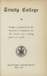 Trinity College Bulletin, 1918 (Budget)