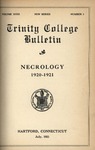 Trinity College Bulletin, 1920-1921 (Necrology)