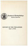 Trinity College Bulletin, 1923-1924 (Report of the Treasurer)