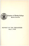 Trinity College Bulletin, 1924-1925 (Report of the Treasurer)