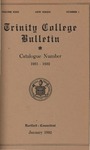 Trinity College Bulletin, 1931-1932 (Catalogue of Officers and Students)
