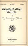 Trinity College Bulletin, 1935-1936 (Two Commencement Addresses) by Trinity College