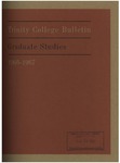 Trinity College Bulletin, 1966-1967 (Graduate Studies) by Trinity College