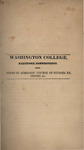 Washington College Terms of Admission, Course of Studies, Expenses
