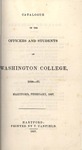 Catalogue of Washington College (Officers and Students), 1836-1837 by Trinity College