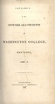 Catalogue of Washington College (Officers and Students), 1837-1838