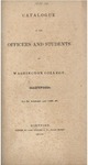 Catalogue of Washington College (Officers and Students), 1839-1840