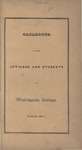 Catalogue of Washington College (Officers and Students), 1842-1843 by Trinity College
