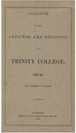 Catalogue of Trinity College (Officers and Students), 1867-1868 by Trinity College