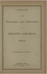Catalogue of Trinity College (Officers and Students) 1879-1880 by Trinity College, Hartford Connecticut