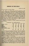 Trinity College Bulletin, 1939-1940 (Report of the Dean)