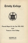 Trinity College Bulletin, 1951-1952 (Report of the Treasurer)