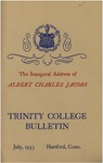 Trinity College Bulletin, 1953 (Jacobs Inaugural Address)