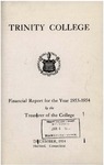 Trinity College Bulletin, 1953-1954 (Report of the Treasurer)