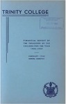 Trinity College Bulletin, 1958-1959 (Report of the Treasurer) by Trinity College