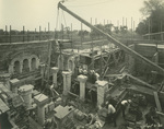Trinity College Chapel construction, September 2, 1930 by William G. Dudley (photographer) and Frohman, Robb and Little (architectural firm)