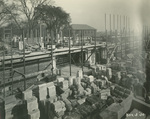 Trinity College Chapel construction, November 3, 1930 by William G. Dudley (photographer) and Frohman, Robb and Little (architectural firm)