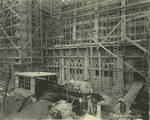 Trinity College Chapel construction, November 2, 1931 by William G. Dudley (photographer) and Frohman, Robb and Little (architectural firm)