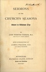 Sermons on the church's seasons : Advent to Whitsun Day