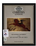 The Modern movement to include art nouveau and art deco : a sale of 19th and 20th century applied and decorative arts with related paintings, drawings, prints and posters, also including ballet and theatre material, from various sources which will be sold at Christie's Great Rooms on Thursday 8 November, 1984.