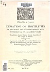 Cessation of hostilities in Shanghai and neighbourhood and withdrawal of Japanese forces Resolution adopted by the Special Assembly of the League of Nations, Geneva, April 30, 1932, and Agreement concluded between the Chinese and friendly powers, Shanghai, May 5, 1932. by League of Nations