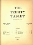 Trinity Tablet, June 17, 1899 by Trinity College