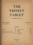 Trinity Tablet, March 31, 1900