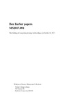 Ben Barber Papers by Trinity College, Hartford Connecticut