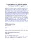 Ély Halpérine-Kaminsky Papers: French Collection Summary by Trinity College