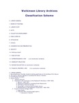 Watkinson Library Archives Classification Scheme